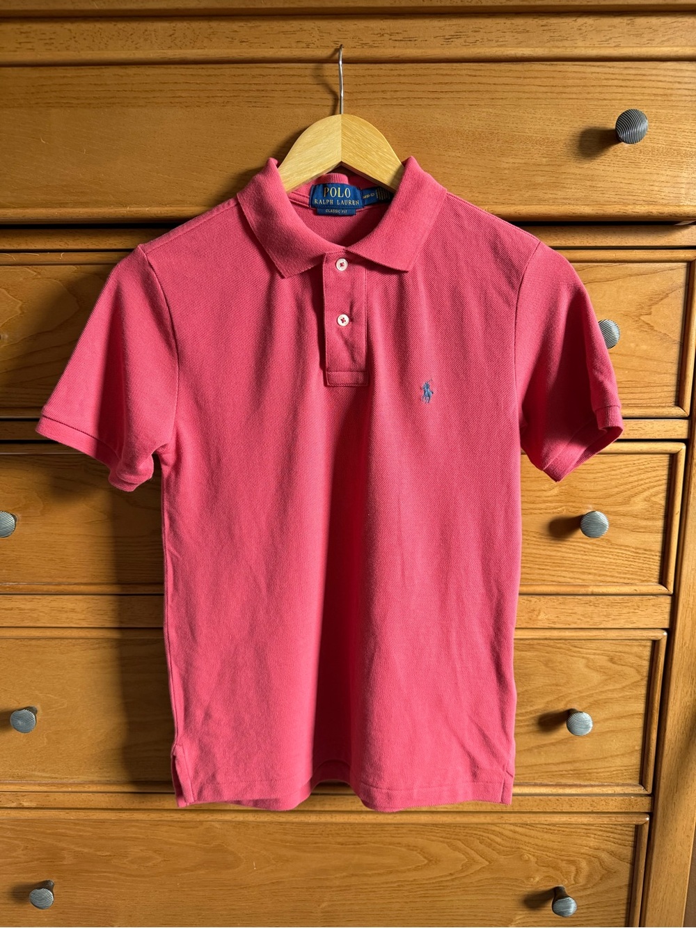 NEW Polo Ralph Lauren Salmon Pink Polo Shirt Youth Size M (10-12) Logo Preppy
